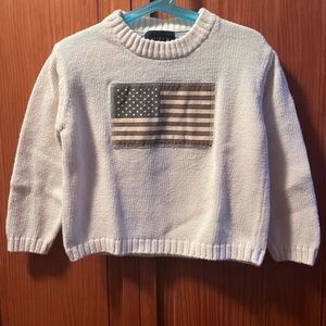 Bowen & Wright for boys crewneck sweater w American flag